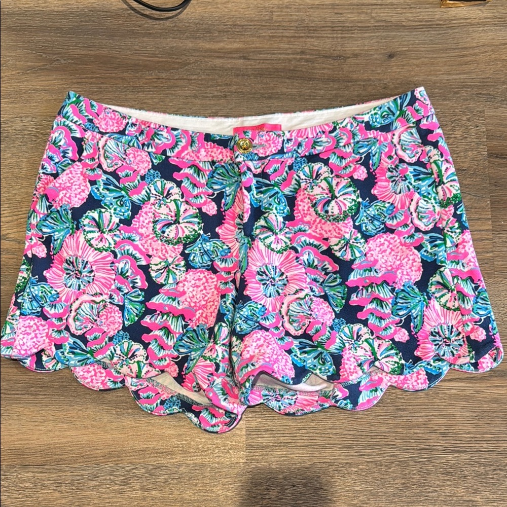 Lilly Pulitzer Pink and Blue Floral Shorts